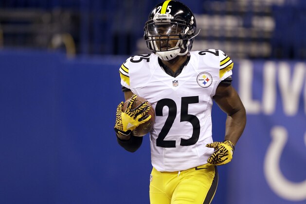 Pittsburgh Steelers' Artie Burns (25) makes a catch before an NFL football game between the Indianapolis Colts and the Pittsburgh Steelers, Thursday, Nov. 24, 2016, in Indianapolis. (AP Photo/Michael Conroy)