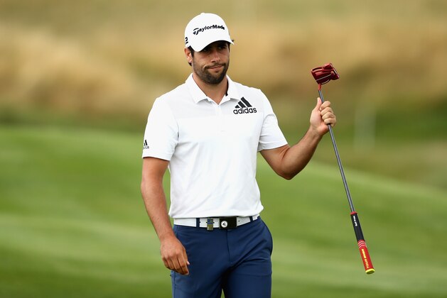 PARIS, FRANCE - JUNE 30: Adrian Otaegui of Spain celebrates during day two of the HNA Open de Feance at Le Golf National on June 30, 2017 in Paris, France. (Photo by Jan Kruger/Getty Images) PARIS, FRANCE - JUNE 30: Adrian Otaegui of Spain celebrates during day two of the HNA Open de Feance at Le Golf National on June 30, 2017 in Paris, France. (Photo by Jan Kruger/Getty Images)
