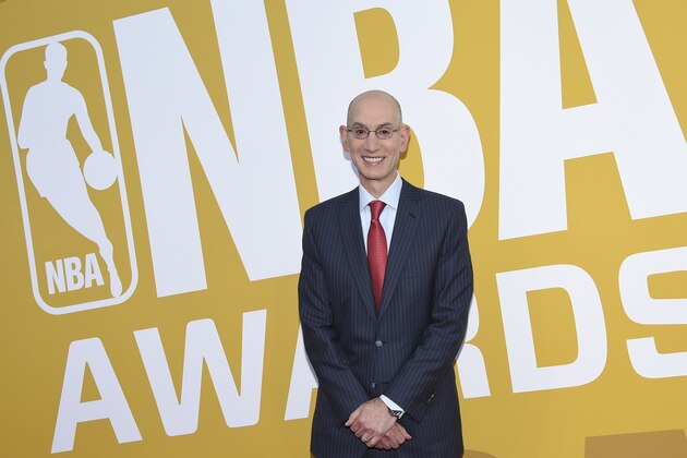 NBA Commissioner Adam Silver arrives at the NBA Awards at Basketball City at Pier 36 on Monday, June 26, 2017, in New York. (Photo by Evan Agostini/Invision/AP)