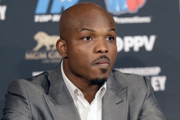 Timothy Bradley Jr., takes questions during a news conference in Beverly Hills, Calif., on Tuesday, Jan. 19, 2016. Bradley is scheduled to face Manny Pacquiao on April 9 in Las Vegas for Bradley's WBO welterweight boxing title.(AP Photo/Nick Ut) Timothy Bradley Jr., takes questions during a news conference in Beverly Hills, Calif., on Tuesday, Jan. 19, 2016. Bradley is scheduled to face Manny Pacquiao on April 9 in Las Vegas for Bradley's WBO welterweight boxing title.(AP Photo/Nick Ut)