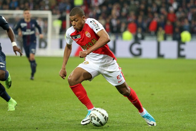 LYON, FRANCE - APRIL 1: Kylian Mbappe of Monaco during the French League Cup final (Coupe de la Ligue) between Paris Saint-Germain (PSG) and AS Monaco at Parc OL on April 1, 2017 in Lyon, France. (Photo by Jean Catuffe/Getty Images,)