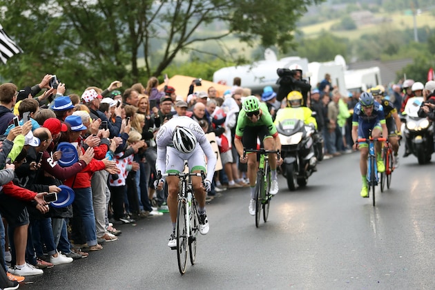 LIEGE, BELGIUM - JULY 02:  Laurent Pichon of France and Fortuneo-Oscaro attacks from the breakaway group on stage two of the 2017 Tour de France, a 203.5km road stage from Duesseldorf to Liege, on July 2, 2017 in Liege, Belgium.  (Photo by Bryn Lennon/Getty Images)