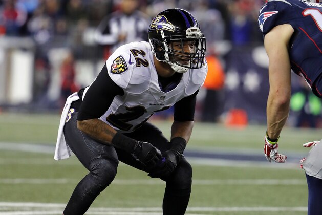 Baltimore Ravens defensive back Jimmy Smith during an NFL football game against the New England Patriots at Gillette Stadium in Foxborough, Mass. Monday, Dec. 12, 2016. (Winslow Townson/AP Images for Panini)