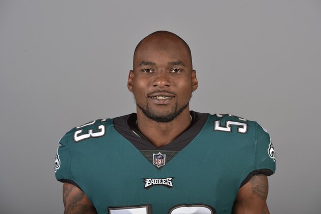 This is a 2017 photo of Nigel Bradham of the Philadelphia Eagles NFL football team. This image reflects the Philadelphia Eagles active roster as of Thursday, June 1, 2017 when this image was taken. (AP Photo)
