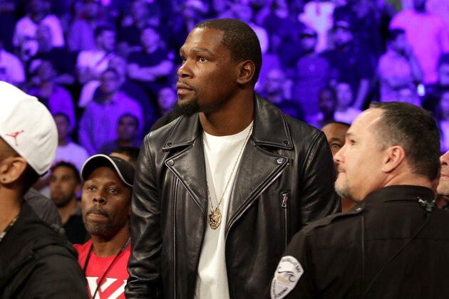 LAS VEGAS, NV - JUNE 17:  NBA player Kevin Durant attends The D'USSE Lounge At Ward-Kovalev 2: 'The Rematch' on June 17, 2017 in Las Vegas, Nevada.  (Photo by Jerritt Clark/Getty Images for Roc Nation Sports/D'USSE Cognac)