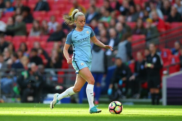 LONDON, ENGLAND - MAY 13: LONDON, ENGLAND - MAY 13: Toni Duggan of Manchester City Women during the SSE Women's FA Cup Final between Birmingham City Ladies and Manchester City Women at Wembley Stadium on May 13, 2017 in London, England. (Photo by Catherine Ivill - AMA/Getty Images)