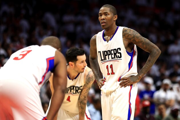 LOS ANGELES, CA - APRIL 30: Jamal Crawford #11, JJ Redick #4 and Chris Paul #3 of the Los Angeles Clippers look on during the second half of Game Seven of the Western Conference Quarterfinals against the Utah Jazz at Staples Center at Staples Center on April 30, 2017 in Los Angeles, California. NOTE TO USER: User expressly acknowledges and agrees that, by downloading and or using this photograph, User is consenting to the terms and conditions of the Getty Images License Agreement. (Photo by Sean M. Haffey/Getty Images) LOS ANGELES, CA - APRIL 30: Jamal Crawford #11, JJ Redick #4 and Chris Paul #3 of the Los Angeles Clippers look on during the second half of Game Seven of the Western Conference Quarterfinals against the Utah Jazz at Staples Center at Staples Center on April 30, 2017 in Los Angeles, California. NOTE TO USER: User expressly acknowledges and agrees that, by downloading and or using this photograph, User is consenting to the terms and conditions of the Getty Images License Agreement. (Photo by Sean M. Haffey/Getty Images)