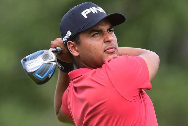 WHITE SULPHUR SPRINGS, WV - JULY 06:  Sebastian Munoz of Colombia tees off the 11th hole during round one of The Greenbrier Classic held at the Old White TPC on July 6, 2017 in White Sulphur Springs, West Virginia.  (Photo by Jared C. Tilton/Getty Images)