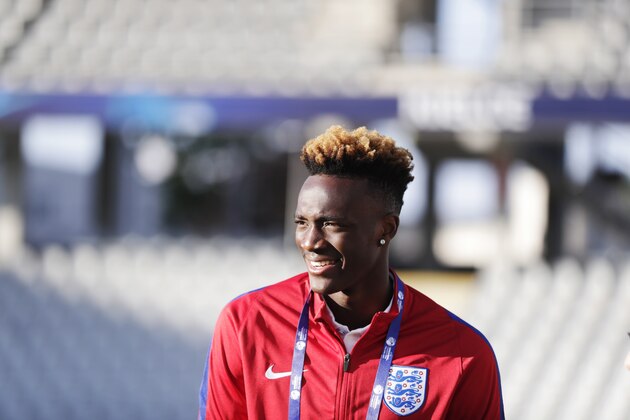 KIELCE, POLAND - JUNE 15: Tammy Abraham of England during the English U21 national team walk around at Kielce Arena on June 15, 2017 in Kielce, Poland. (Photo by Nils Petter Nilsson/Getty Images)