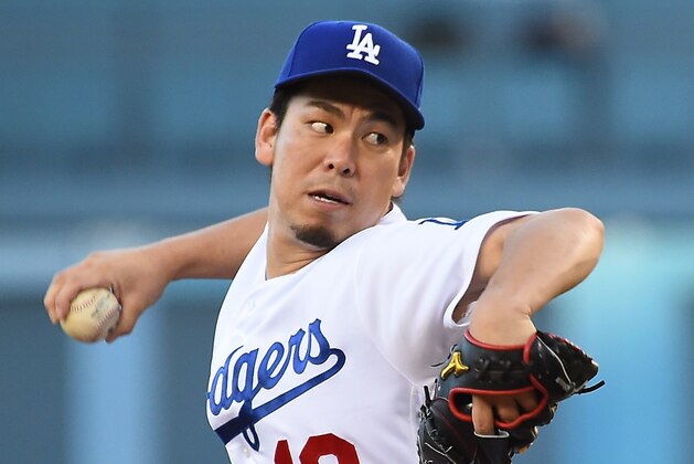 LOS ANGELES, CA. - JUNE 27: Kenta Maeda #18 of the Los Angeles Dodgers in the first inning of the game against the Los Angeles Angels of Anaheim at Dodger Stadium on June 27, 2017 in Los Angeles, California. (Photo by Jayne Kamin-Oncea/Getty Images) LOS ANGELES, CA. - JUNE 27: Kenta Maeda #18 of the Los Angeles Dodgers in the first inning of the game against the Los Angeles Angels of Anaheim at Dodger Stadium on June 27, 2017 in Los Angeles, California. (Photo by Jayne Kamin-Oncea/Getty Images)