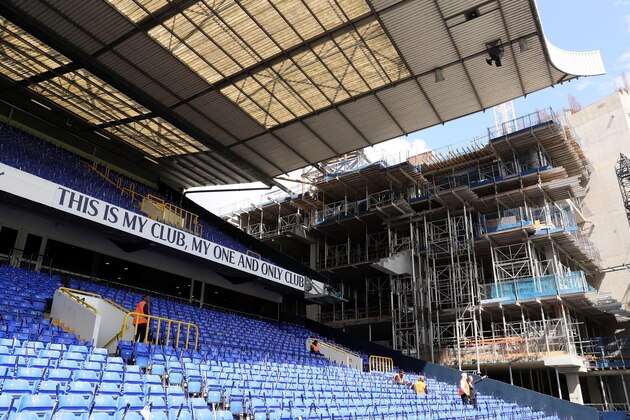 LONDON, ENGLAND - MAY 14:  General View as construction of Tottenham Hotspur's new stadium continues prior to the Premier League match between Tottenham Hotspur and Manchester United at White Hart Lane on May 14, 2017 in London, England.  (Photo by Matthew Ashton - AMA/Getty Images)