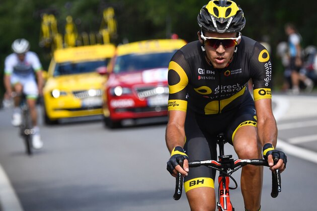 France's Lilian Calmejane rides in a breakaway during the 212,5 km third stage of the 104th edition of the Tour de France cycling race on July 3, 2017 between Verviers, Belgium and Longwy, France. / AFP PHOTO / Lionel BONAVENTURE (Photo credit should read LIONEL BONAVENTURE/AFP/Getty Images) France's Lilian Calmejane rides in a breakaway during the 212,5 km third stage of the 104th edition of the Tour de France cycling race on July 3, 2017 between Verviers, Belgium and Longwy, France. / AFP PHOTO / Lionel BONAVENTURE (Photo credit should read LIONEL BONAVENTURE/AFP/Getty Images)