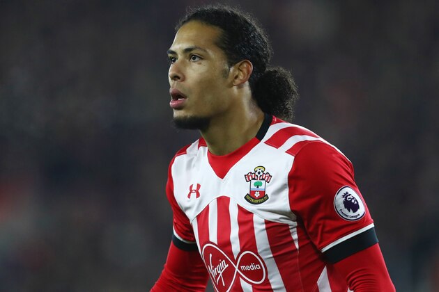 SOUTHAMPTON, ENGLAND - DECEMBER 28:  Virgil van Dijk of Southampton looks on during the Premier League match between Southampton and Tottenham Hotspur at St Mary's Stadium on December 28, 2016 in Southampton, England.  (Photo by Julian Finney/Getty Images)