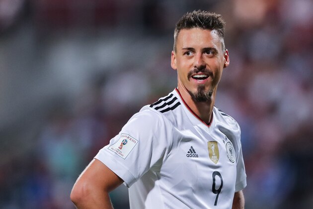 NUREMBERG, GERMANY - JUNE 10: Sandro Wagner of Germany looks on   during the FIFA 2018 World Cup Qualifier between Germany and San Marino at Stadion Nuernberg on June 10, 2017 in Nuremberg, Germany. (Photo by TF-Images/Getty Images)