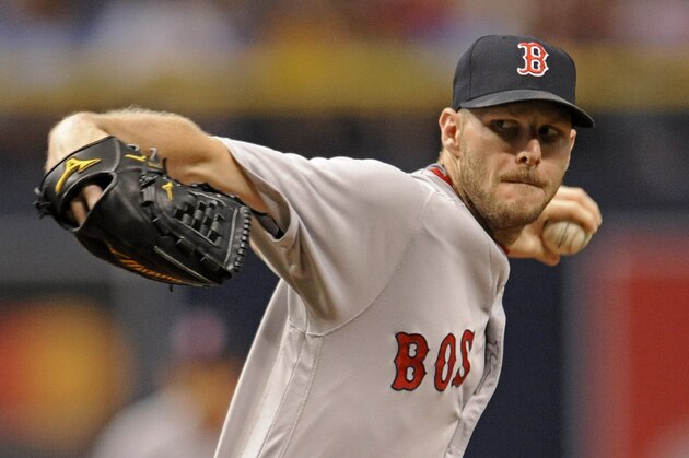 Boston Red Sox starter Chris Sale pitches during a baseball game against the Tampa Bay Rays Thursday, July 6, 2017, in St. Petersburg, Fla. (AP Photo/Steve Nesius) Boston Red Sox starter Chris Sale pitches during a baseball game against the Tampa Bay Rays Thursday, July 6, 2017, in St. Petersburg, Fla. (AP Photo/Steve Nesius)