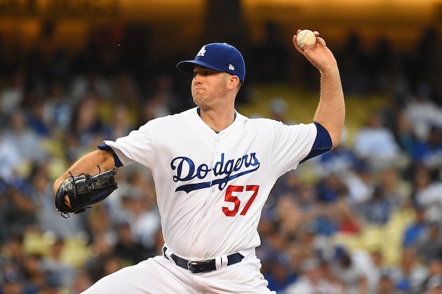 LOS ANGELES, CA - JUNE 23:  Alex Wood #57 of the Los Angeles Dodgers in the game against the Colorado Rockies at Dodger Stadium on June 23, 2017 in Los Angeles, California.  (Photo by Jayne Kamin-Oncea/Getty Images)
