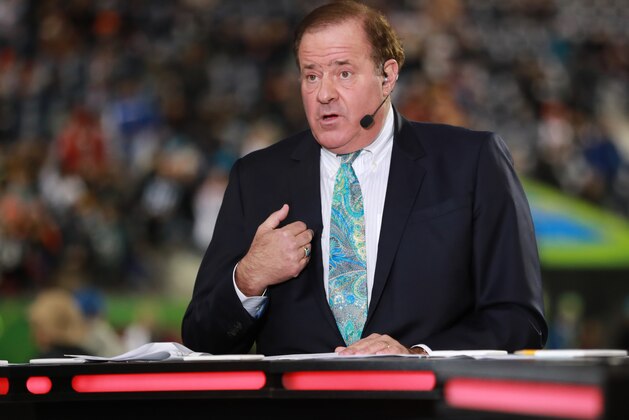 ESPN sports caster Chris Berman works during the NFL Pro Bowl football game Sunday, Jan. 29, 2017, in Orlando, Fla. (Jeff Haynes/AP Images for Panini) ESPN sports caster Chris Berman works during the NFL Pro Bowl football game Sunday, Jan. 29, 2017, in Orlando, Fla. (Jeff Haynes/AP Images for Panini)