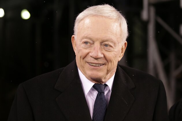 Dallas Cowboys owner Jerry Jones walks toward the field at MetLife Stadium before an NFL football game against the New York Giants Sunday, Dec. 11, 2016, in East Rutherford, N.J. (AP Photo/Seth Wenig) Dallas Cowboys owner Jerry Jones walks toward the field at MetLife Stadium before an NFL football game against the New York Giants Sunday, Dec. 11, 2016, in East Rutherford, N.J. (AP Photo/Seth Wenig)