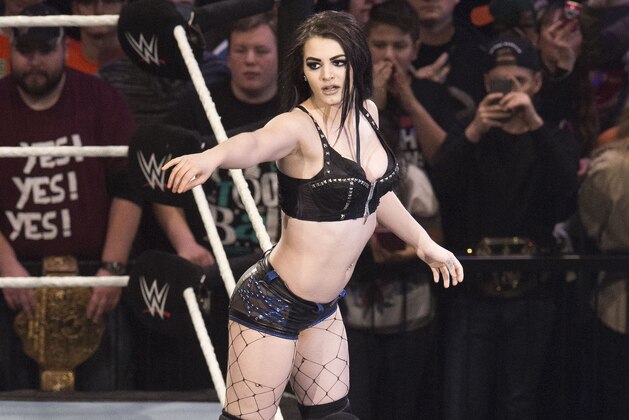 COLOGNE, GERMANY - FEBRUARY 11: Paige during WWE Road to WrestleMania at the Lanxess Arena on February 11, 2016 in Cologne, Germany. (Photo by Marc Pfitzenreuter/Getty Images)