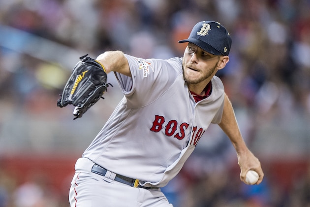 MIAMI, FL - JULY 11: Chris Sale #41 of the Boston Red Sox delivers during the first inning of the 88th MLB All-Star Game at Marlins Park on July 11, 2017 in Miami, Florida (Photo by Billie Weiss/Boston Red Sox/Getty Images)