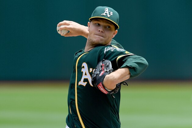 OAKLAND, CA - JULY 05:  Sonny Gray #54 of the Oakland Athletics pitches against the Chicago White Sox in the top of the first inning at Oakland Alameda Coliseum on July 5, 2017 in Oakland, California.  (Photo by Thearon W. Henderson/Getty Images)