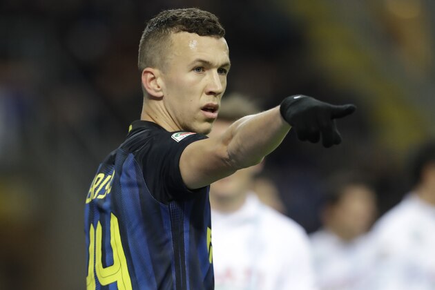 Inter Milan’s Ivan Perisic gestures during a Serie A soccer match between Inter Milan and Chievo, at the San Siro stadium in Milan, Italy, Saturday, Jan. 14, 2017. (AP Photo/Luca Bruno)
