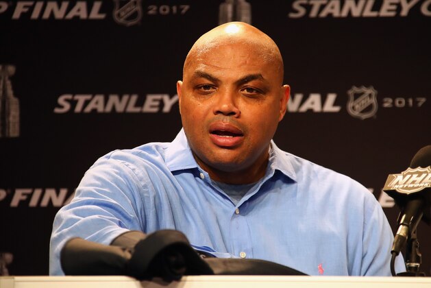 NASHVILLE, TN - JUNE 05:  Former NBA player Charles Barkley speaks during a press conference prior to Game Four of the 2017 NHL Stanley Cup Final between the Pittsburgh Penguins and the Nashville Predators at the Bridgestone Arena on June 5, 2017 in Nashville, Tennessee.  (Photo by Frederick Breedon/Getty Images)