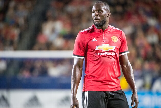 CARSON, CA - JULY 15: Romelu Lukaku #9 of Manchester United during the Los Angeles Galaxy's friendly match against Manchester United at the StubHub Center on July 15, 2017 in Carson, California.  Manchester United won the match 5-2. (Photo by Shaun Clark/Getty Images)