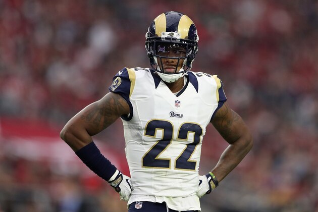 GLENDALE, AZ - OCTOBER 02:  Cornerback Trumaine Johnson #22 of the Los Angeles Rams during the NFL game against the Arizona Cardinals at the University of Phoenix Stadium on October 2, 2016 in Glendale, Arizona. The Rams defeated the Cardinals 17-13.  (Photo by Christian Petersen/Getty Images)