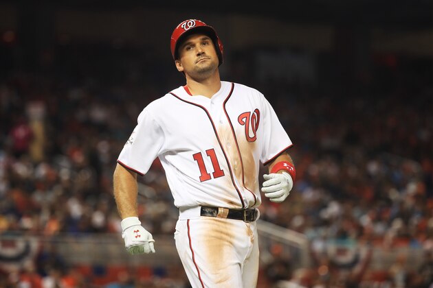 MIAMI, FL - JULY 11: Ryan Zimmerman #11 of the Washington Nationals and the National League reacts during the 88th MLB All-Star Game at Marlins Park on July 11, 2017 in Miami, Florida.  (Photo by Mike Ehrmann/Getty Images)