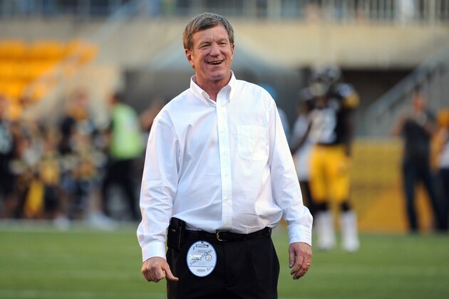 PITTSBURGH, PA - AUGUST 30:  General manager Marty Hurney of the Carolina Panthers looks on from the field before a preseason game against the Pittsburgh Steelers at Heinz Field on August 30, 2012 in Pittsburgh, Pennsylvania.  The Steelers defeated the Panthers 17-16.  (Photo by George Gojkovich/Getty Images)