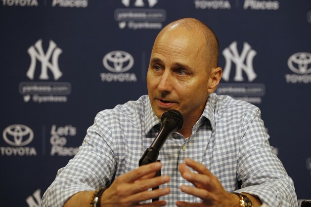 NEW YORK, NY - AUGUST 01: Brian Cashman, general manager of the New York Yankees, talks during a press conference before a game against the New York Mets at Citi Field on August 1, 2016 in the Flushing neighborhood of the Queens borough of New York City. (Photo by Rich Schultz/Getty Images) NEW YORK, NY - AUGUST 01: Brian Cashman, general manager of the New York Yankees, talks during a press conference before a game against the New York Mets at Citi Field on August 1, 2016 in the Flushing neighborhood of the Queens borough of New York City. (Photo by Rich Schultz/Getty Images)