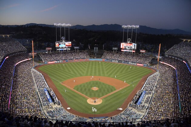 May 20, 2017; Los Angeles, CA, USA; General overall view of Dodger Stadium during a MLB baseball game between the Miami Marlins and the Los Angeles Dodgers. Mandatory Credit: Kirby Lee-USA TODAY Sports