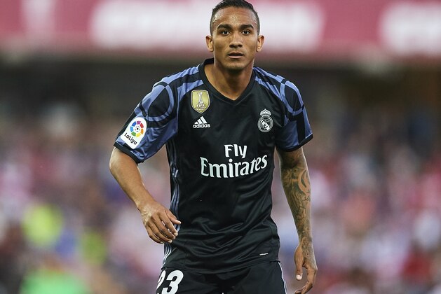 GRANADA, SPAIN - MAY 06:  Danilo of Real Madrid CF ilooks on during the La Liga match between Granada CF v Real Madrid CF at Estadio Nuevo Los Carmenes on May 6, 2017 in Granada, Spain.  (Photo by Aitor Alcalde/Getty Images)