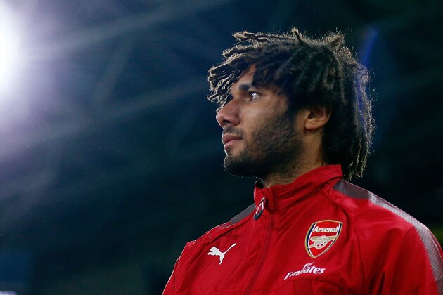 SYDNEY, AUSTRALIA - JULY 15:  Mohamed Elneny of Arsenal enters the field of play during the match between the Western Sydney Wanderers and Arsenal FC at ANZ Stadium on July 15, 2017 in Sydney, Australia.  (Photo by Zak Kaczmarek/Getty Images)