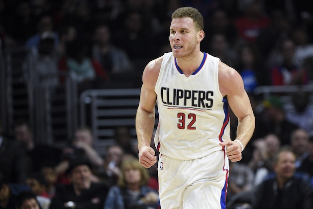 Los Angeles Clippers forward Blake Griffin (32) reacts during the game against the Houston Rockets during the second half of an NBA basketball game in Los Angeles, Wednesday, March 1, 2017. The Rockets won 122-103. (AP Photo/Kelvin Kuo)