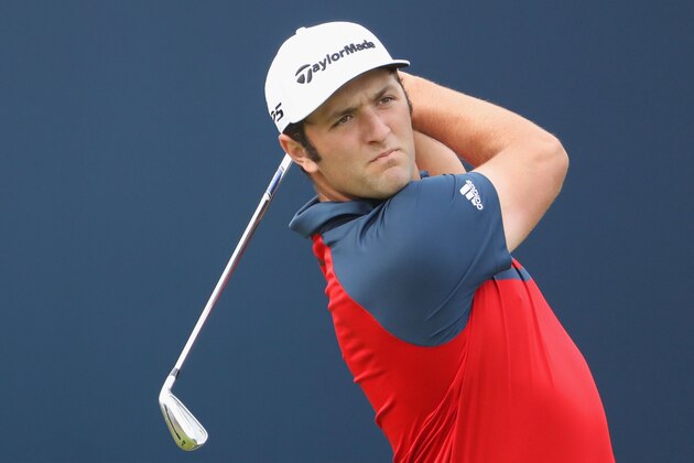 SOUTHPORT, ENGLAND - JULY 19:  John Rahm of Spain hits his tee shot on the 1st hole during a practice round prior to the 146th Open Championship at Royal Birkdale on July 19, 2017 in Southport, England.  (Photo by Christian Petersen/Getty Images)