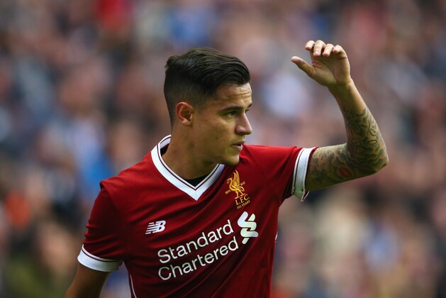WIGAN, ENGLAND - JULY 14:  Philippe Coutinho of Liverpool during the pre-season friendly match between Wigan Athletic and Liverpool at DW Stadium on July 14, 2017 in Wigan, England.  (Photo by Alex Livesey/Getty Images)