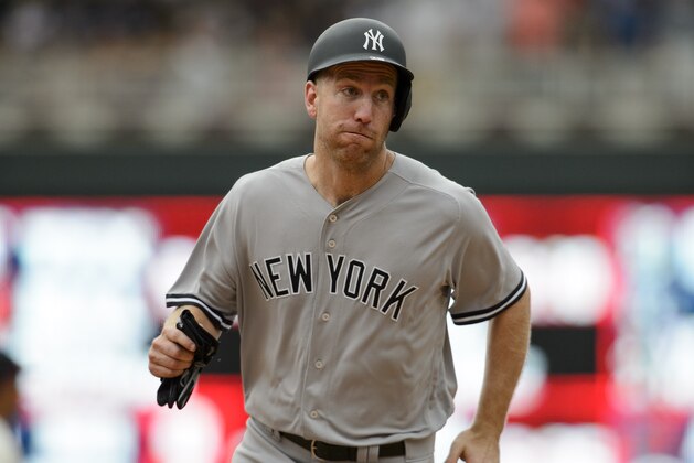 MINNEAPOLIS, MN - JULY 19: Todd Frazier #29 of the New York Yankees runs the bases against the Minnesota Twins during the game on July 19, 2017 at Target Field in Minneapolis, Minnesota. The Twins defeated the Yankees 6-1. (Photo by Hannah Foslien/Getty Images) MINNEAPOLIS, MN - JULY 19: Todd Frazier #29 of the New York Yankees runs the bases against the Minnesota Twins during the game on July 19, 2017 at Target Field in Minneapolis, Minnesota. The Twins defeated the Yankees 6-1. (Photo by Hannah Foslien/Getty Images)