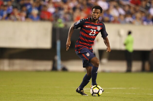 PHILADELPHIA, PA - JULY 19: Kellyn Acosta of United States of America during the 2017 CONCACAF Gold Cup Quarter Final match between United States of America and El Salvador at Lincoln Financial Field on July 19, 2017 in Philadelphia, Pennsylvania. (Photo by Matthew Ashton - AMA/Getty Images)