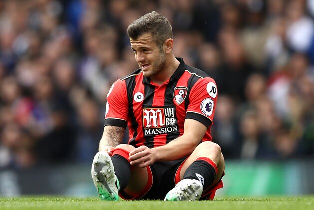 LONDON, ENGLAND - APRIL 15: Jack Wilshere of AFC Bournemouth reacts during the Premier League match between Tottenham Hotspur and AFC Bournemouth at White Hart Lane on April 15, 2017 in London, England.  (Photo by Julian Finney/Getty Images)