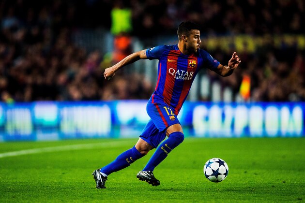 BARCELONA, SPAIN - MARCH 08: Rafinha of Barcelona in action during the UEFA Champions League Round of 16 second leg match between FC Barcelona and Paris Saint-Germain at Camp Nou on March 08, 2017 in Barcelona, Spain.  (Photo by Vladimir Rys Photography via Getty Images)