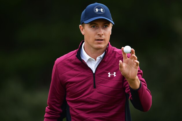 SOUTHPORT, ENGLAND - JULY 21:  Jordan Spieth of the United States celebrates a birdie on the 12th hole during the second round of the 146th Open Championship at Royal Birkdale on July 21, 2017 in Southport, England.  (Photo by Stuart Franklin/Getty Images)