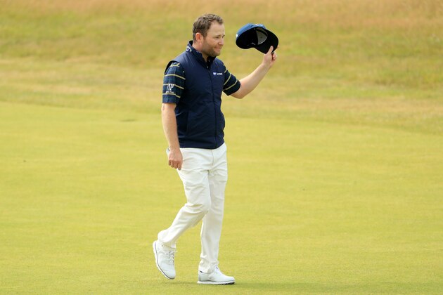 SOUTHPORT, ENGLAND - JULY 22:  Branden Grace of South Africa walks up the 18th fairway during the third round of the 146th Open Championship at Royal Birkdale on July 22, 2017 in Southport, England.  (Photo by Andrew Redington/Getty Images)