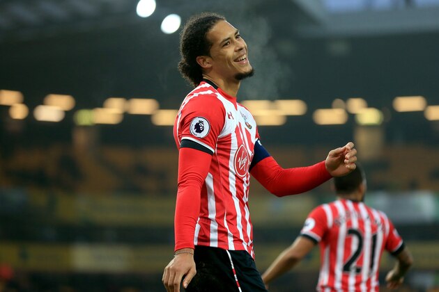 NORWICH, ENGLAND - JANUARY 07: Virgil van Dijk of Southampton reacts during the Emirates FA Cup Third Round match between Norwich City and Southampton at Carrow Road on January 7, 2017 in Norwich, England. (Photo by Stephen Pond/Getty Images) NORWICH, ENGLAND - JANUARY 07: Virgil van Dijk of Southampton reacts during the Emirates FA Cup Third Round match between Norwich City and Southampton at Carrow Road on January 7, 2017 in Norwich, England. (Photo by Stephen Pond/Getty Images)