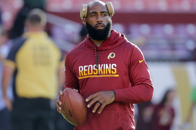 Washington Redskins strong safety DeAngelo Hall warms up before an NFL preseason football game against the New York Jets, Friday, Aug. 19, 2016, in Landover, Md. (AP Photo/Mark Tenally) Washington Redskins strong safety DeAngelo Hall warms up before an NFL preseason football game against the New York Jets, Friday, Aug. 19, 2016, in Landover, Md. (AP Photo/Mark Tenally)