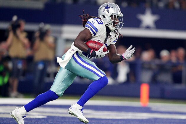 ARLINGTON, TX - OCTOBER 30:  Lucky Whitehead #13 of the Dallas Cowboys runs during a game between the Dallas Cowboys and the Philadelphia Eagles at AT&T Stadium on October 30, 2016 in Arlington, Texas.  (Photo by Tom Pennington/Getty Images)