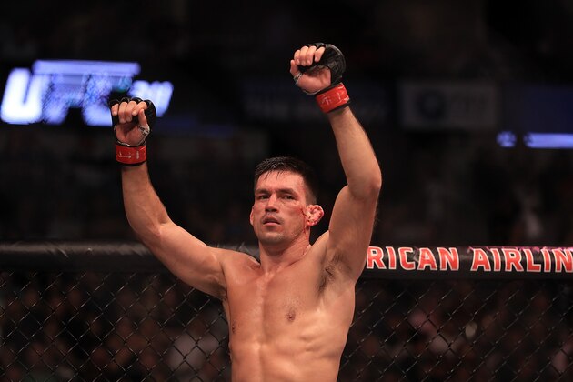 DALLAS, TX - MAY 13:  Demian Maia celebrates after his fight against Jorge Masvidal in their Welterweight bout during UFC 211 at American Airlines Center on May 13, 2017 in Dallas, Texas.  (Photo by Ronald Martinez/Getty Images)