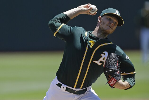Oakland Athletics pitcher Sonny Gray works against the Tampa Bay Rays in the first inning of a baseball game Wednesday, July 19, 2017, in Oakland, Calif. (AP Photo/Ben Margot) Oakland Athletics pitcher Sonny Gray works against the Tampa Bay Rays in the first inning of a baseball game Wednesday, July 19, 2017, in Oakland, Calif. (AP Photo/Ben Margot)