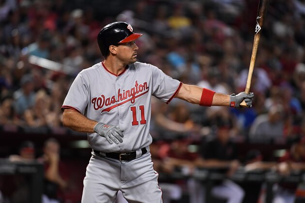 PHOENIX, AZ - JULY 23:  Ryan Zimmerman #11 of the Washington Nationals gets ready in the batters box against the Arizona Diamondbacks at Chase Field on July 23, 2017 in Phoenix, Arizona.  (Photo by Norm Hall/Getty Images)